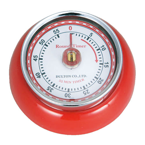 DULTON KITCHEN TIMER WITH MAGNET RED H.30mm φ70mm