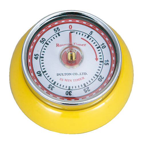 DULTON KITCHEN TIMER WITH MAGNET YELLOW H.30mm φ70mm