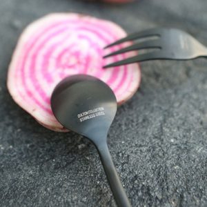 SVELTE CUTLERY MAT BLACK DESSERT FORK/ DESSERT SPOON