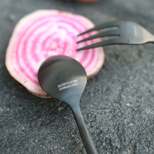 SVELTE CUTLERY MAT BLACK DESSERT FORK/ DESSERT SPOON